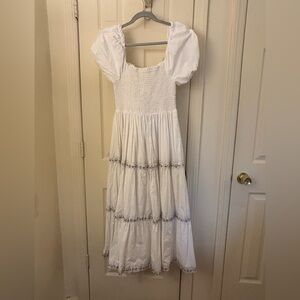 Rachel Zoe White Smocked Dress